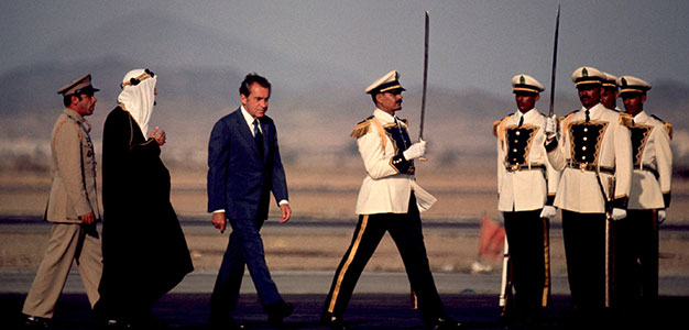 Pres Richard Nixon with Saudi's King Faisal