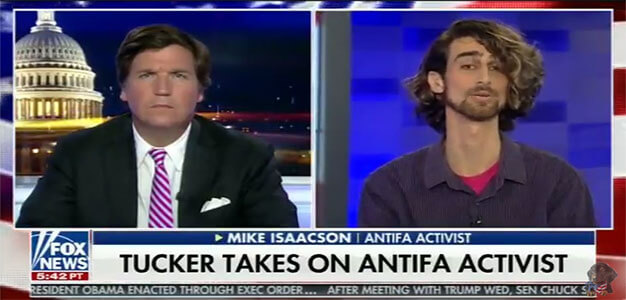 Screenshot_Tucker_Carlson_Mike_Isaacson_Antifa_Professor_09152017