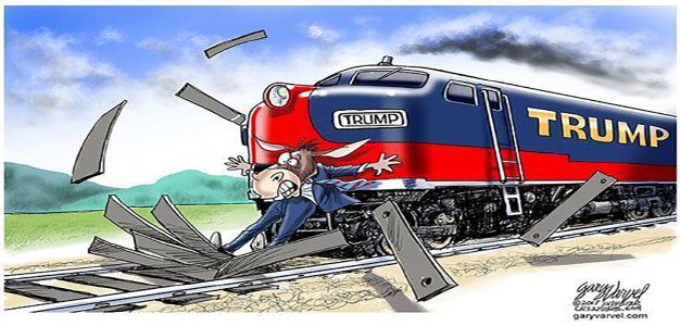 Trump_Train_Running_Over_a_Donkey_Democrats