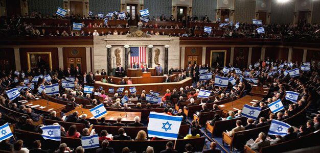 US_Congress_Israeli_flags