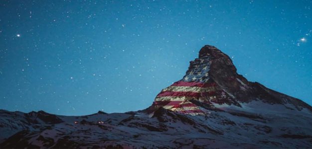 US_Flag_Matterhorn_Swiss_Alps