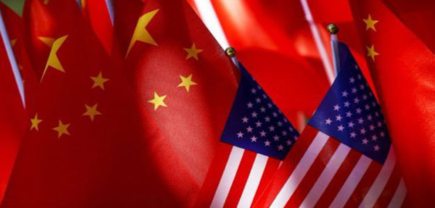 U.S. - China Flags