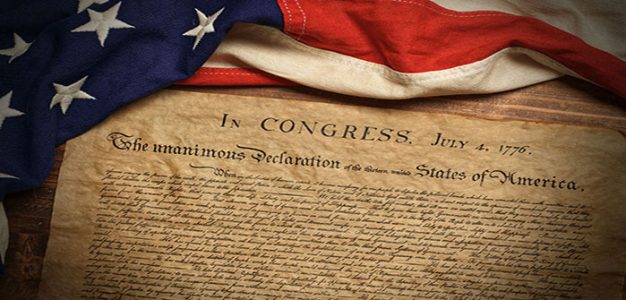 United_States_Declaration_of_Independence_document_with_American_flag