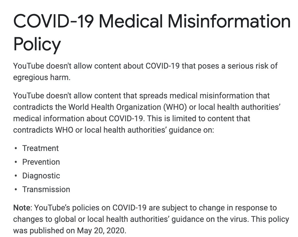 YouTube_C-19_Medical_Misinformation_Policy