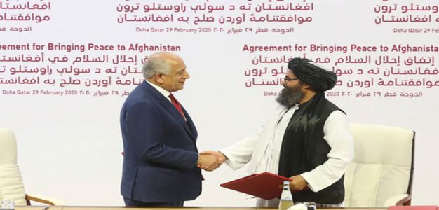 Zalmay_Khalilzad_Mullah_Abdul_Ghani_Baradar_Taliban_Peace_deal_2020