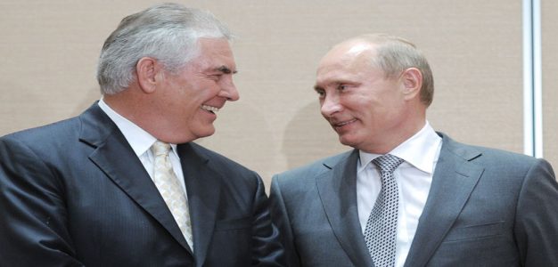 Rex Tillerson and Vladimir Putin